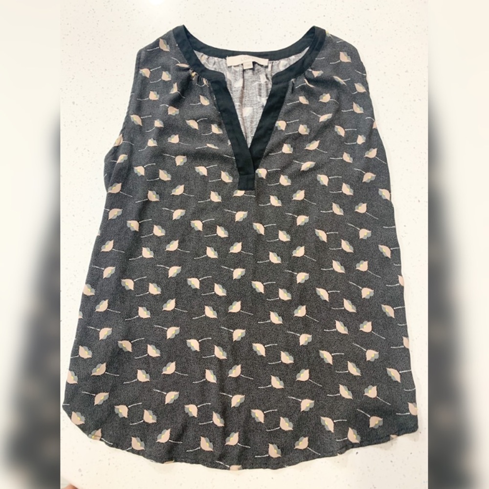 LOFT Floral Sleeveless Blouse